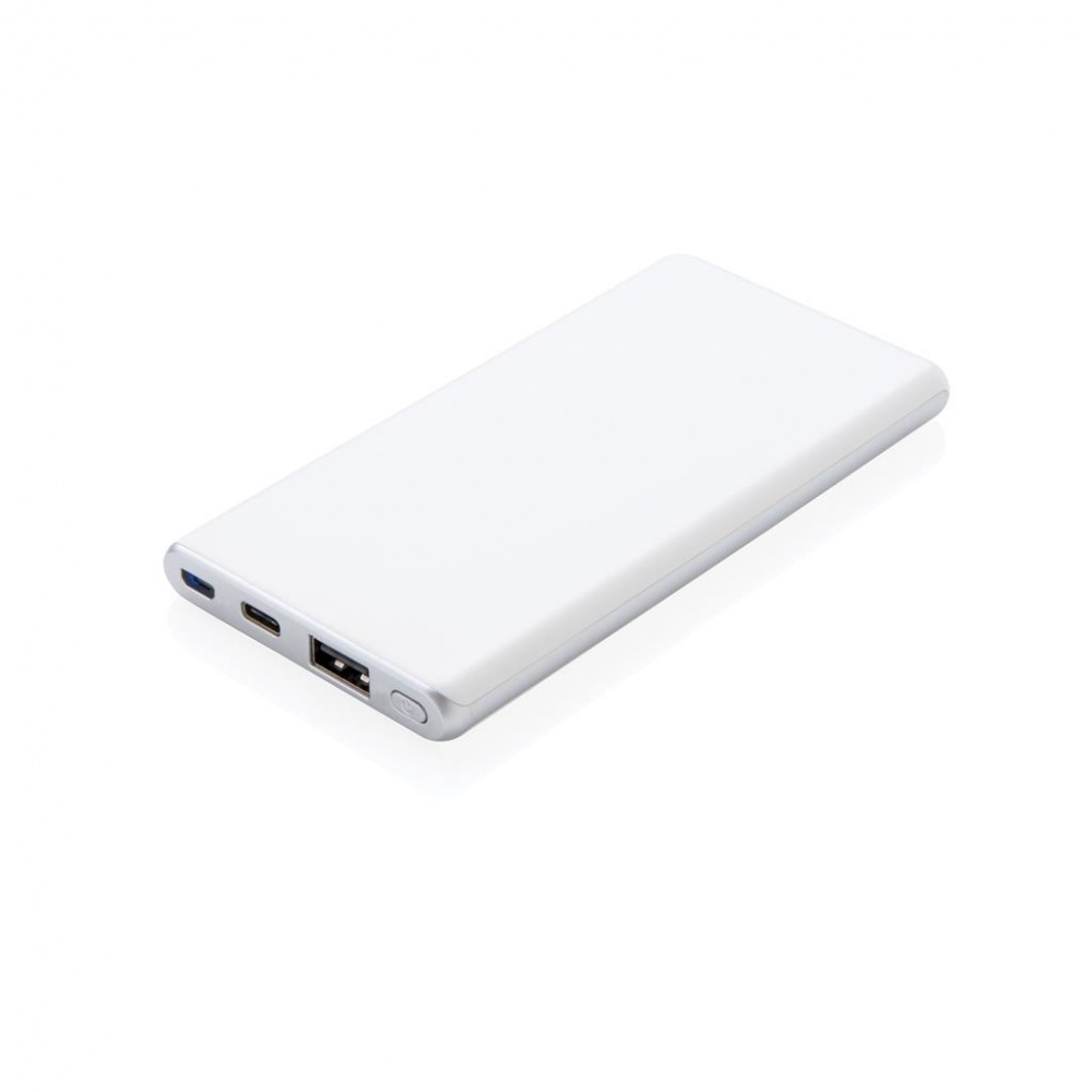 Logo trade liikelahjat mainoslahjat kuva: Firmakingitus: Ultra fast 5.000 mAh powerbank, white