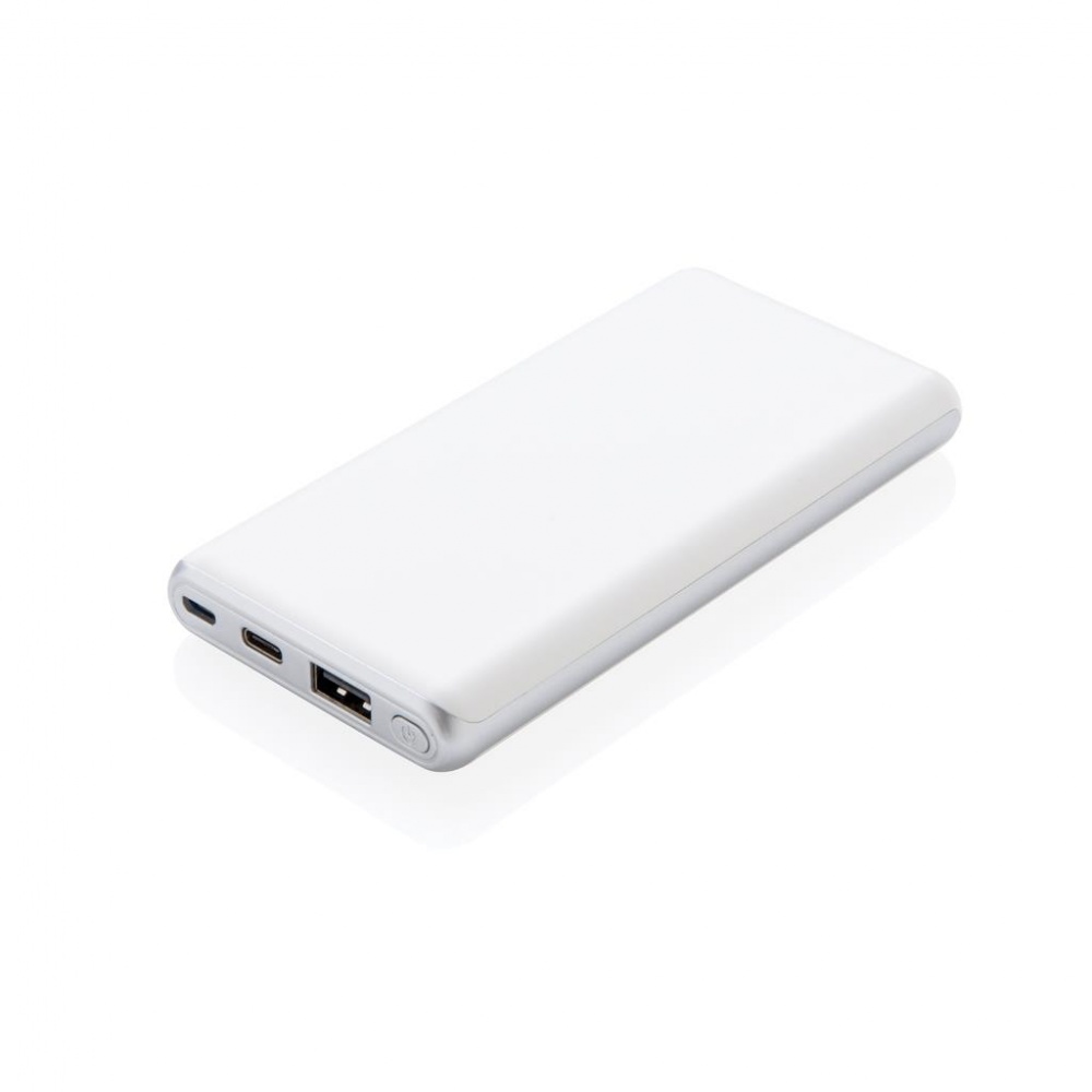 Logotrade mainostuote tuotekuva: Firmakingitus: Ultra fast 10.000 mAh powerbank with PD, white