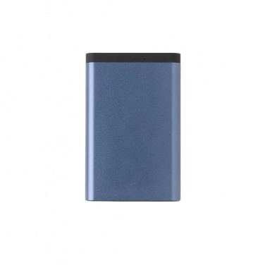 Logo trade liikelahja kuva: Meene: 10.000 mAh Aluminum pocket powerbank, blue