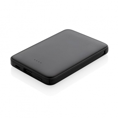 Logotrade liikelahjat mainoslahjat tuotekuva: Reklaamtoode: 5.000 mAh Pocket Powerbank with integrated cables, black