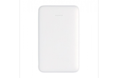 Logo trade mainostuotet tuotekuva: Reklaamtoode: 5.000 mAh Pocket Powerbank with integrated cables, white