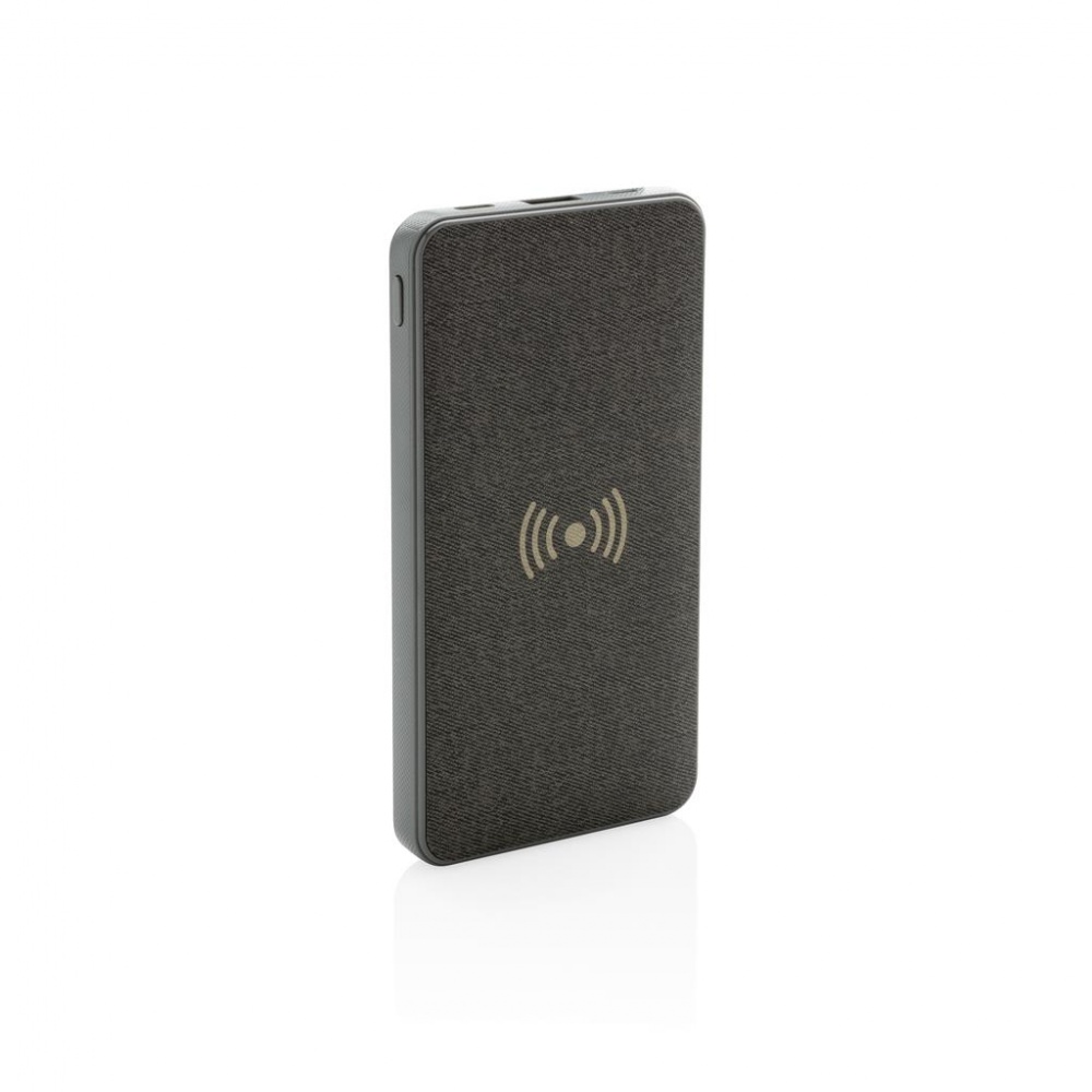 Logotrade mainostuote tuotekuva: Ärikingitus: Tela 8.000 mAh 5W Wireless Powerbank, grey