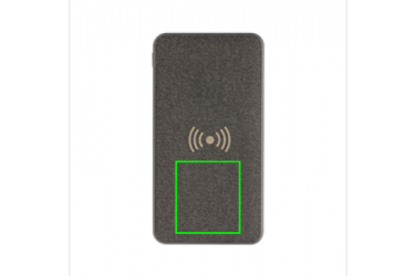 Logotrade liikelahjat mainoslahjat tuotekuva: Ärikingitus: Tela 8.000 mAh 5W Wireless Powerbank, grey