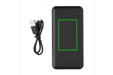 Logotrade mainoslahjat ja liikelahjat tuotekuva: Firmakingitus: High Density 10.000 mAh Pocket Powerbank, black