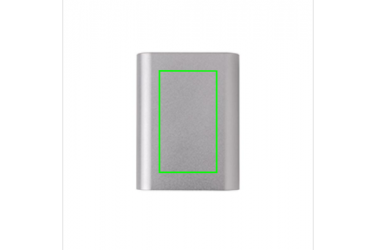 Logotrade mainoslahjat ja liikelahjat tuotekuva: Reklaamtoode: Aluminium 5.000 mAh Wireless 5W Pocket Powerbank, grey