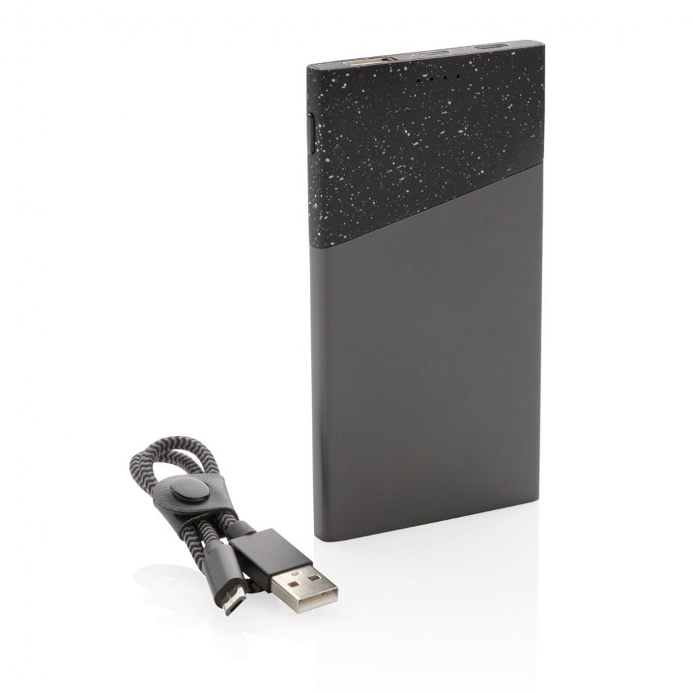 Logotrade liikelahjat mainoslahjat tuotekuva: Reklaamkingitus: Swiss Peak 5.000 mAh pocket powerbank, black