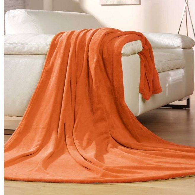 Logotrade mainoslahjat kuva: Memphis fleece huopa, 150x200 cm, oranssi