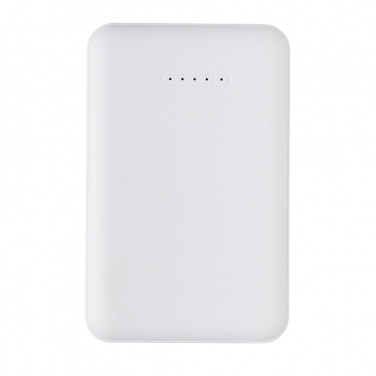 Logo trade liikelahja kuva: Reklaamkingitus: 5.000 mAh wireless charging pocket powerbank, white