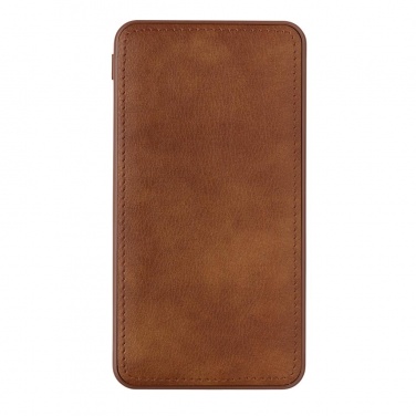 Logotrade mainostuotet kuva: Reklaamtoode: Tusca 10.000 mAh PU powerbank, brown