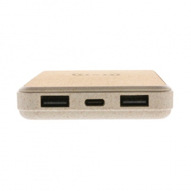 Logotrade mainostuotet kuva: Ärikingitus: Cork and Wheat 8.000 mAh 5W wireless powerbank, brown