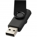 Rotate-metallic-USB-muistitikku, 4 Gt, Tasainen musta