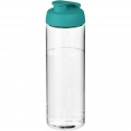 H2O Active® Vibe 850 ml -urheilujuomapullo läppäkannella, Läpinäkyvä / Aqua sininen