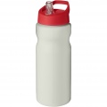 H2O Active® Eco Base 650 ml -urheilujuomapullo kaatonokkakannella, Norsunluu valkoinen / punainen