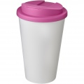 Americano® 350 ml muki, läikyttämätön kansi, Valkoinen / magenta