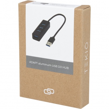 Logotrade mainostuote tuotekuva: ADAPT alumiininen USB 3.0-keskitin