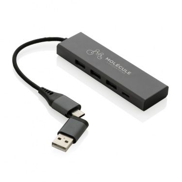 Logotrade liikelahjat kuva: Terra RCS alumiininen USB-hub 3 portilla