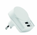 Matka-adapteri USB-laturi 12W, Valkoinen