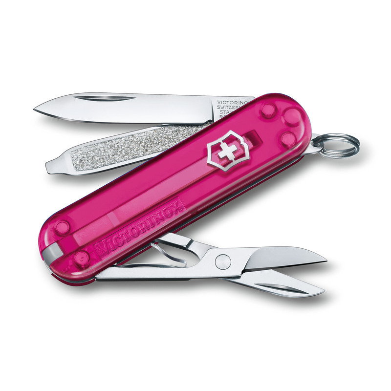 Logo trade liikelahja mainoslahja tuotekuva: Taskuveitsi Classic SD läpinäkyvä Victorinox