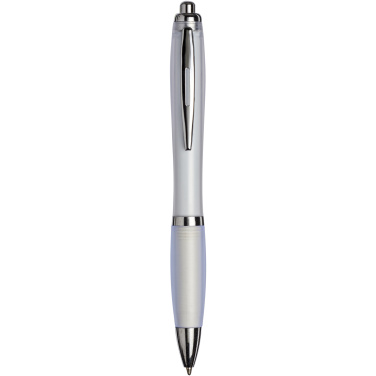 Logotrade mainostuotet kuva: Curvy ballpoint pen with frosted barrel and grip