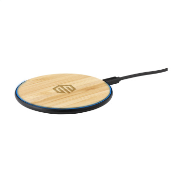 Logotrade mainoslahja ja liikelahja kuva: Bamboo 10W Wireless Charger langaton pikalaturi