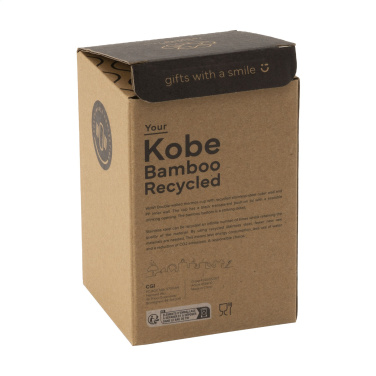 Logo trade liikelahjat mainoslahjat kuva: Kobe Bamboo RCS kierrätetystä teräksestä valmistettu 350 ml kahvikuppi