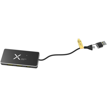 Logotrade mainostuotet kuva: SCX.design H20 8-in-1-USB-hubi kahdella tulolla ja 6 portilla