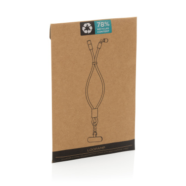 Logo trade mainostuote kuva: LoopAmp RCS RPET - puhelinrannehihna 60 W:n kaapelilla