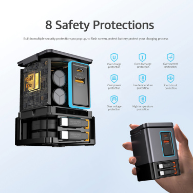 Logotrade mainoslahja ja liikelahja kuva: Urban Vitamin Sacramento 105WGAN -laturi, kaapelit