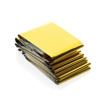 Logo trade liikelahja kuva: Solra hätäpeite RCS-kierrätetystä RPET-pussissa