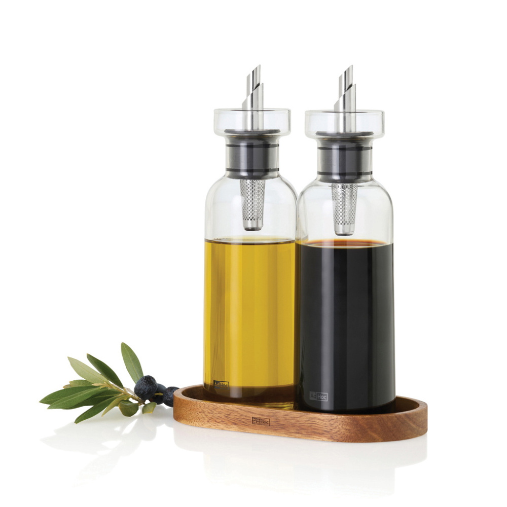 Logotrade mainostuote tuotekuva: AdHoc Menage AromaPour öljy- ja etikkapullosetti 300 ml