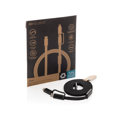 Logotrade liikelahja tuotekuva: Arc RCS 60W 120 cm 2-in-1 fast charging cable