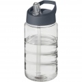 H2O Active® Bop 500 ml sportinis buteliukas su snapeliu su dangteliu, Skaidri / Storm pilka