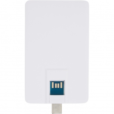 Logotrade verslo dovanos nuotrauka: Duo plonas 32 GB USB diskas su Type-C ir USB-A 3.0