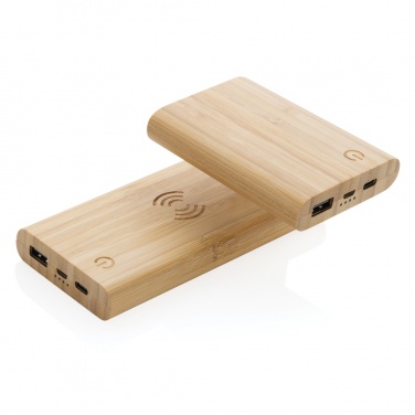 Logotrade reklaminiai produktai nuotrauka: Bamboo 8.000 mAh 5W belaidis maitinimo blokas