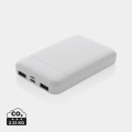 RCS perdirbto plastiko 5 000 mAh maitinimo blokas, baltas