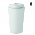 PLA dvisienis stiklainis 350ml, Baltas