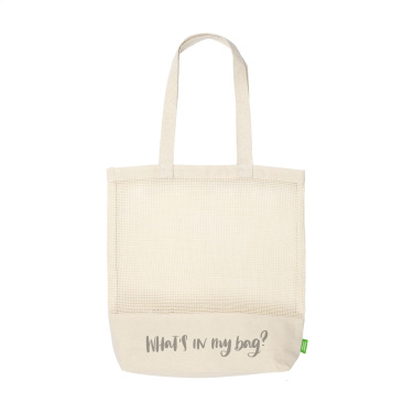 Logotrade dovana nuotrauka: Natura Organic Mesh Shopper (180 g/m²) pirkinių krepšys