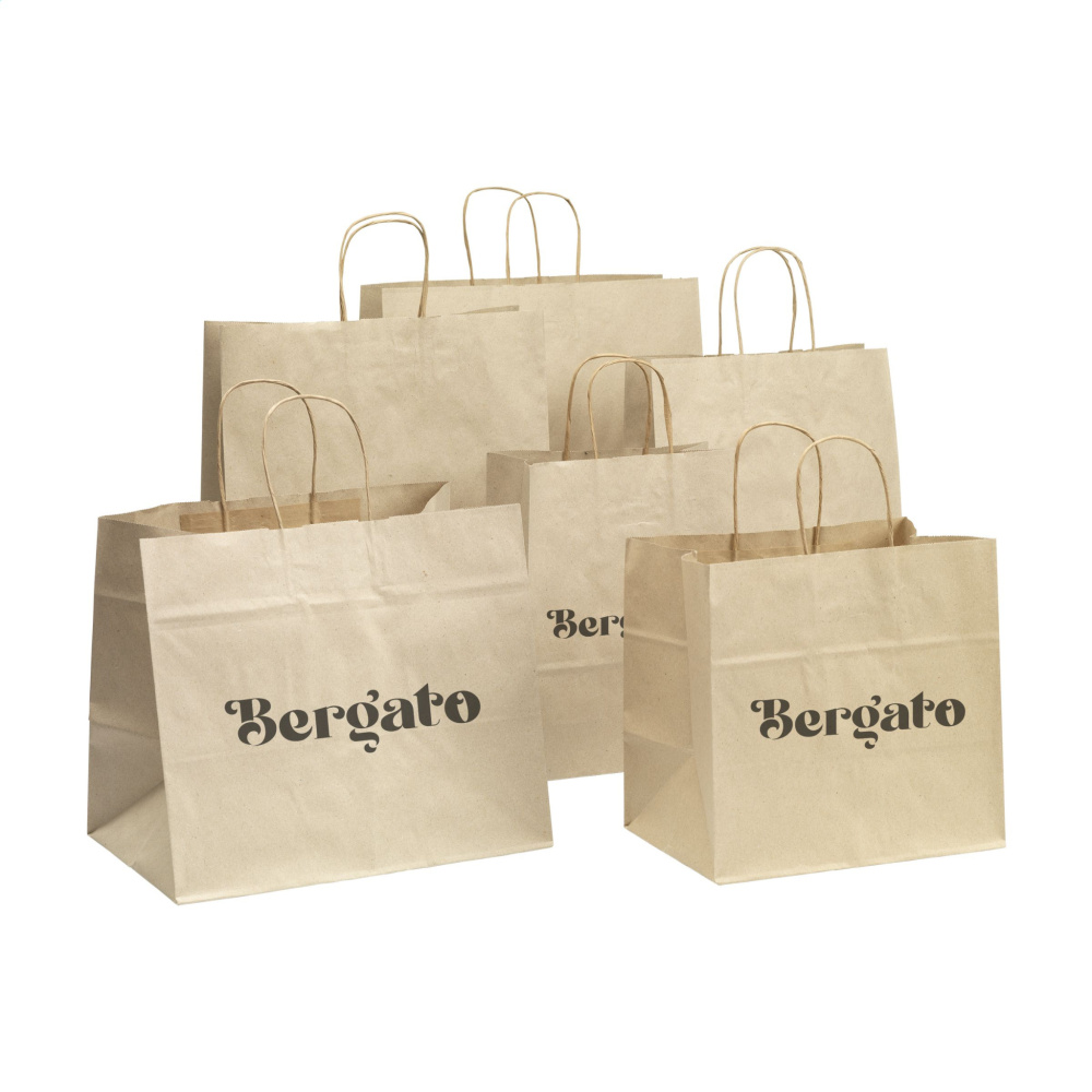 Logotrade firminės dovanos nuotrauka: Leaf It Bag perdirbtas žolės popierius (90 g/m²) L