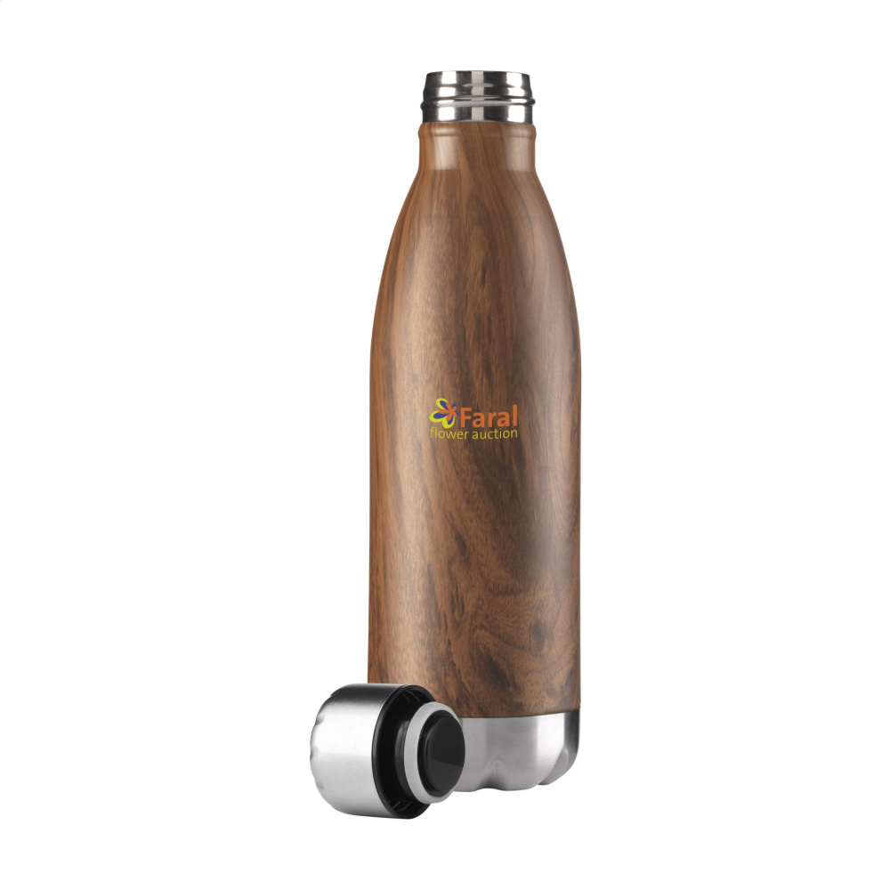 Logotrade dovana nuotrauka: Topflask Wood 500 ml geriamasis butelis