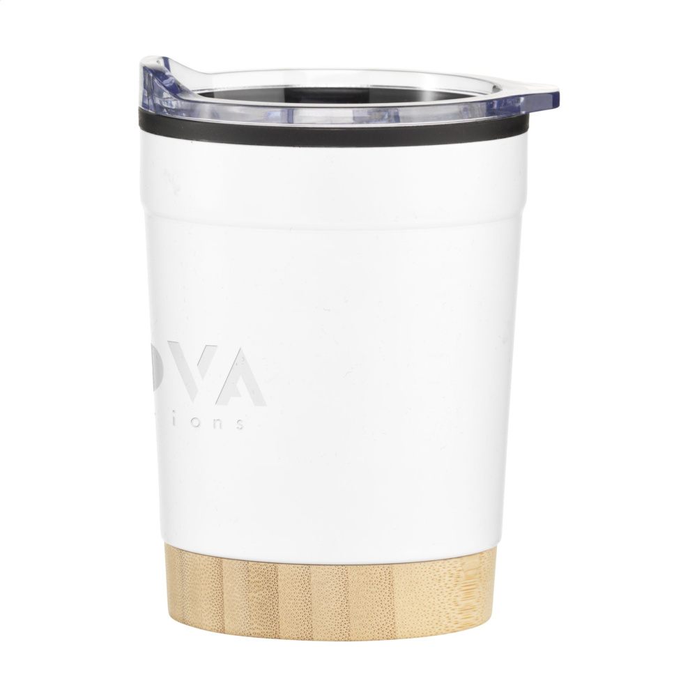 Logotrade dovana nuotrauka: Kobe Bamboo RCS Recycled Steel 350 ml kavos puodelis