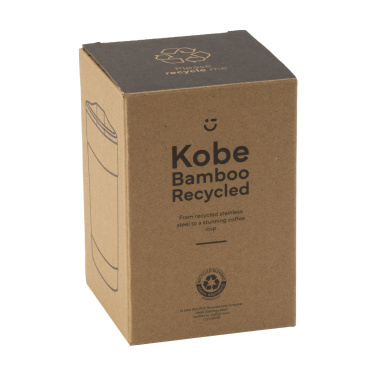 Logotrade reklaminės dovanos nuotrauka: Kobe Bamboo RCS Recycled Steel 350 ml kavos puodelis