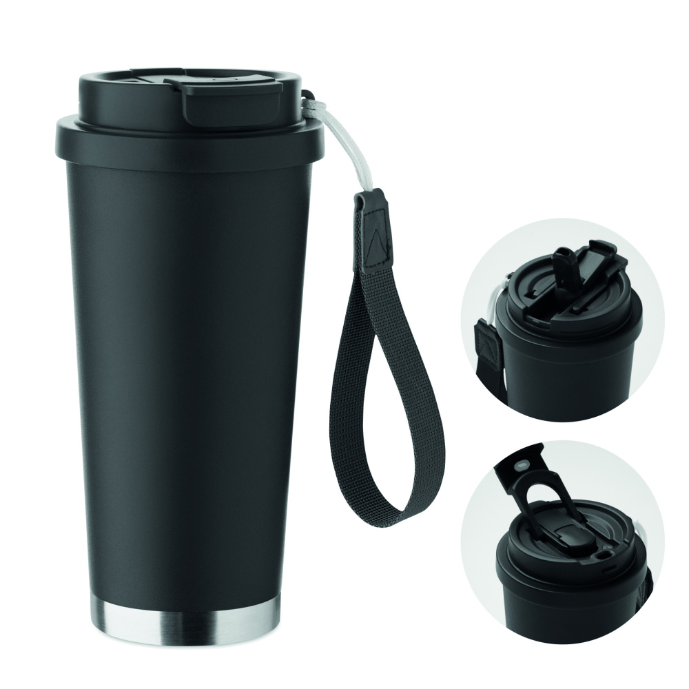Logotrade dovana nuotrauka: Dvigubos sienelės stiklinė 500 ml