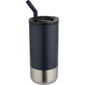 „Grayson“ 480 ml RCS perdirbtos medžiagos termo stiklinė su šiaudeliu, Karinis jūrų laivynas