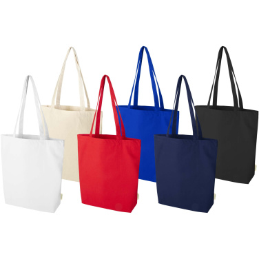Logotrade verslo dovanos nuotrauka: „Odisha“ 180 g/m² OCS ekologiškas plačiadugnis medžiaginis krepšys, 11 l