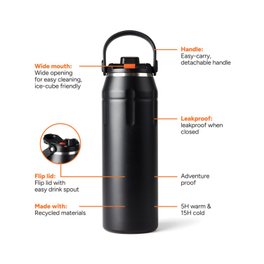 Logotrade reklaminiai produktai nuotrauka: „Nordic Drift Trail RCS“ termosas su termosu, 940 ml