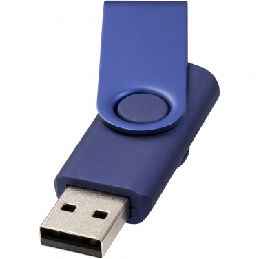 Logotrade biznesa dāvanas foto: Pagriežams metālisks 4 GB USB zibatmiņas disks