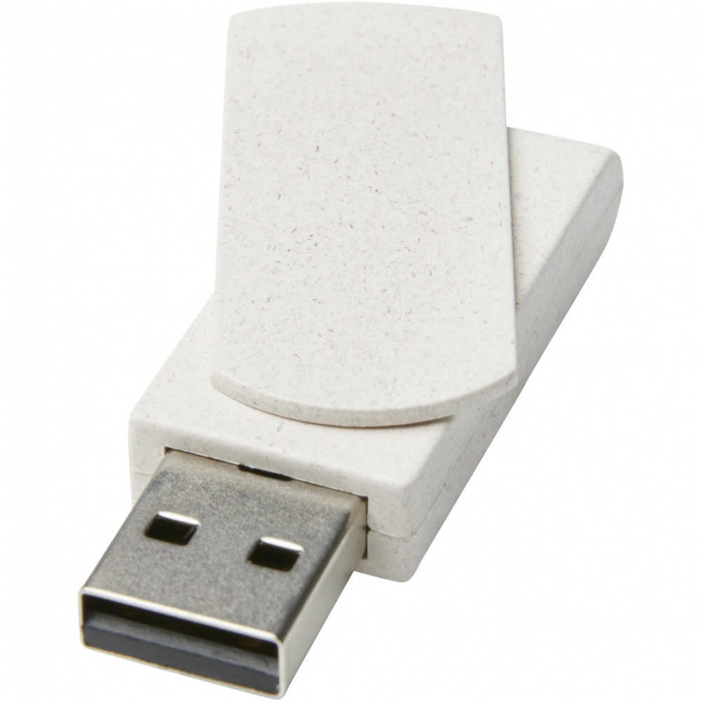 Logotrade Ideja dāvanas foto: Pagrieziet 4 GB kviešu salmu USB zibatmiņas disku