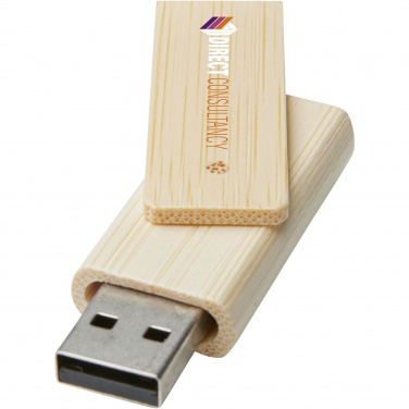 Logotrade logo dāvanas foto: Pagrieziet 16 GB bambusa USB zibatmiņas disku