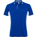 Montmelo unisex sporta polo ar īsām piedurknēm, Karaliski zils/balts