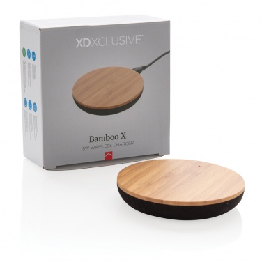 Logotrade korporatīvās dāvanas foto: Bamboo X 5W bezvadu lādētājs